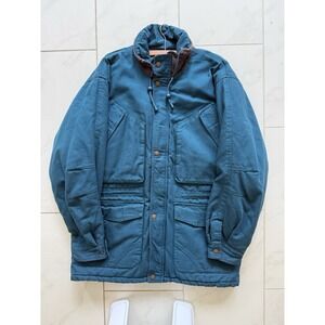 VTG WearGuard Mens Sz LG Chore Coat 100% Cotton Canvas Flannel Lined‎ Field Barn